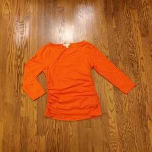 Michael Kors Long Sleeve Size Medium Orange Top